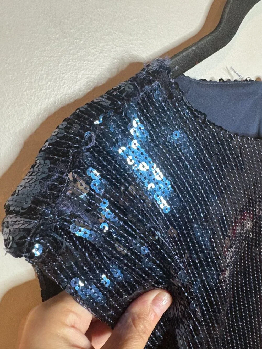 NWT Joie navy blue sequin fringe dress - Flawed - Picture 3 of 7